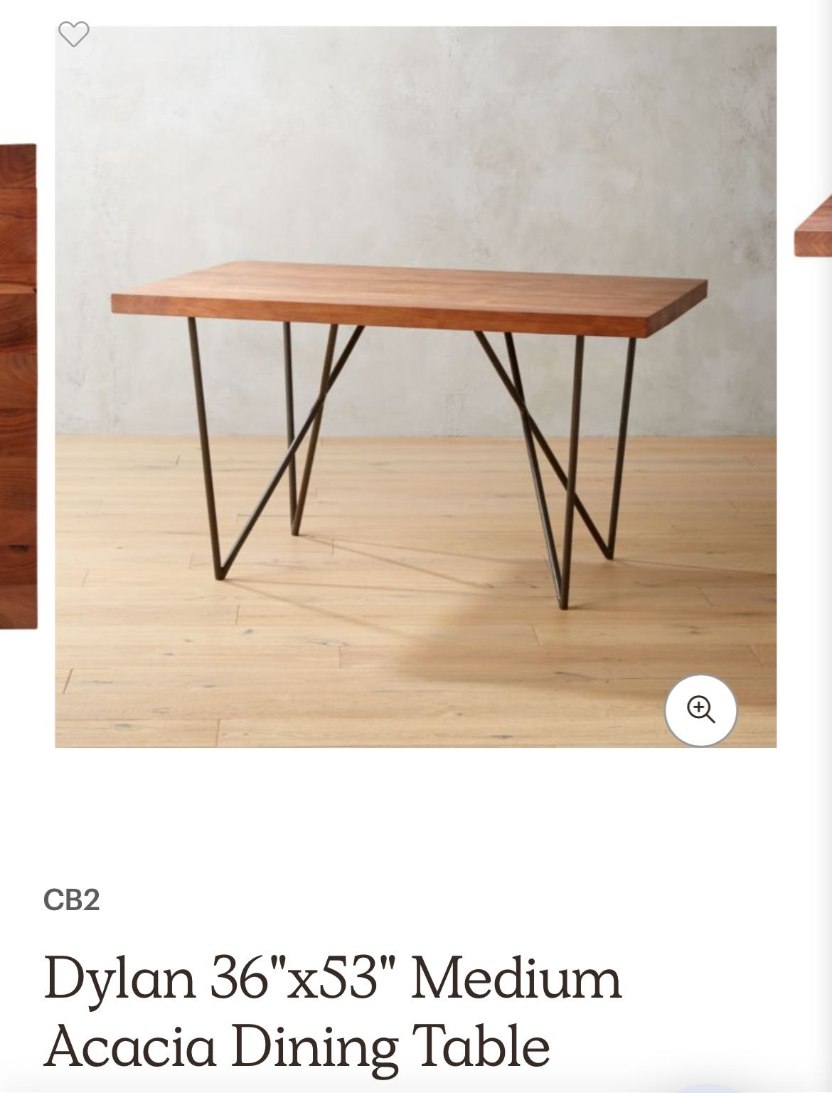 Cb2 Dylan 53 Inch Dining Table