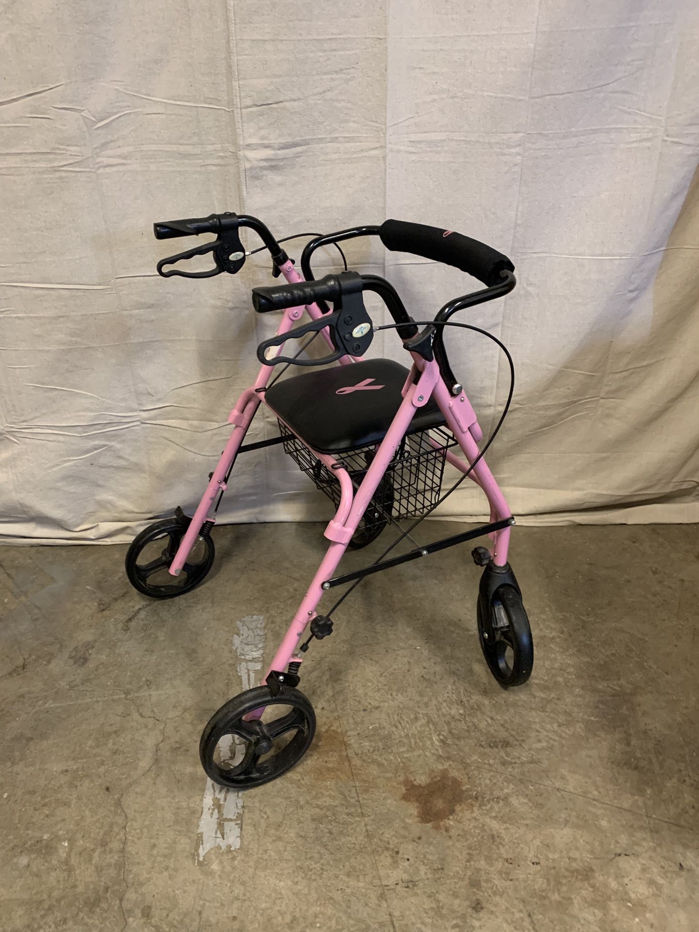 Pink Breast, Cancer Emblem Walker With All Accessories