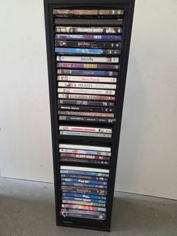 DVD Rack with Movies