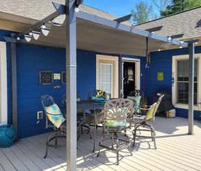 PURPLE LEAF 10' X 13' Outdoor Retractable Pergola with Sun Shade Canopy Patio Metal Shelter for Porch Garden Beach Pavilion Grill Gazebo Modern Yard G