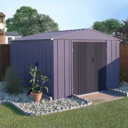 VEIKOUS 8-ft x 10-ft shed Galvanized steel Metal Storage Shed in