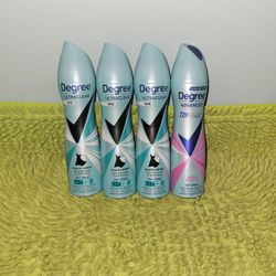 4 Degree Deodorants Spray 3.8oz (3 Pure Rain/1 Sheer Powder)