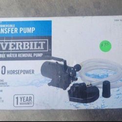 Everbilt NoN Submersible Transfer Pump 1/10HP 6 Gallons Per Minute 