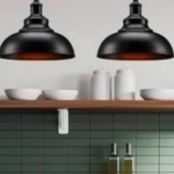 New 2 Pack Vintage Pendent Light In Box 