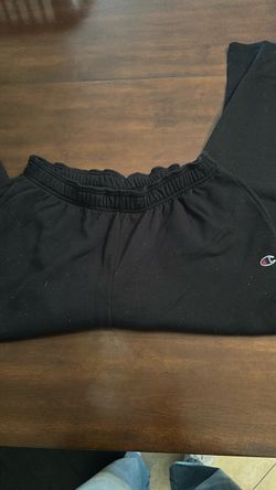 Men Black Champion Black Sweatpants