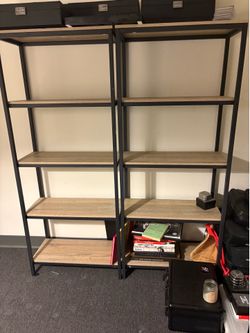 Metal frame bookshelves (2 available-see description for pricing options)