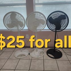 $25 for all. Floor Fans. Please, READ DESCRIPTION. Hablo español.