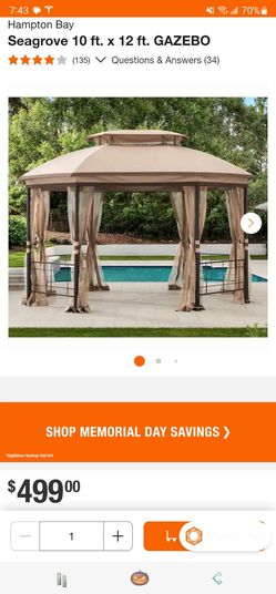 Hampton Bay
Seagrove 10 ft. x 12 ft. GAZEBO