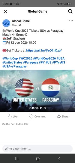 House parking for world cup event USA vs Paraguay
