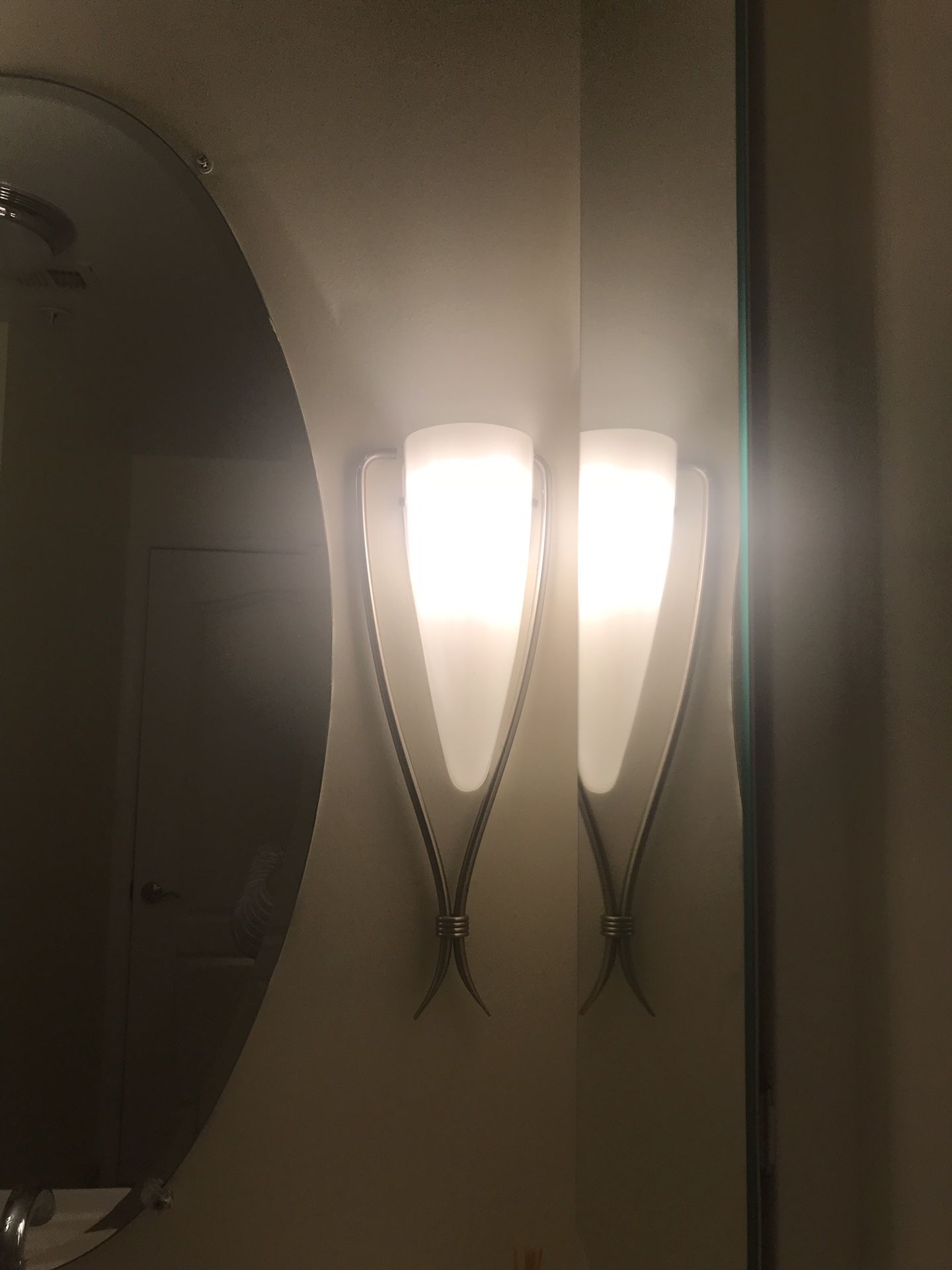 Two wall sconces - bathroom lighting