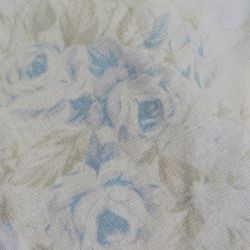 Sofa Cover Shabbie Chic Type Removeable White With Blue Flowers Mossy Green Foliage Adjustable