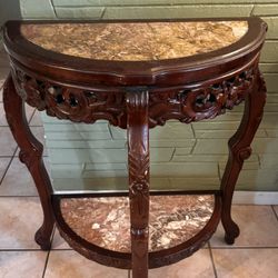 Rosewood Marble Table