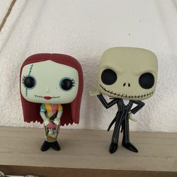 Disney Jack Skellington 2011 & Sally 2018 Funko Vinyl Figurine