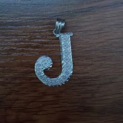 925. Sterling silver letter pendant