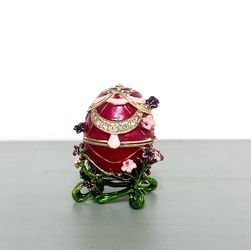 Unique  Faberge style Egg Trinket 💍 Like New
