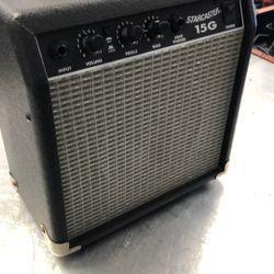 96091 Fender STRATOCASTER 15G Corded 120v 28watt Beginners Guitar Amp W/ Power Cord 573243