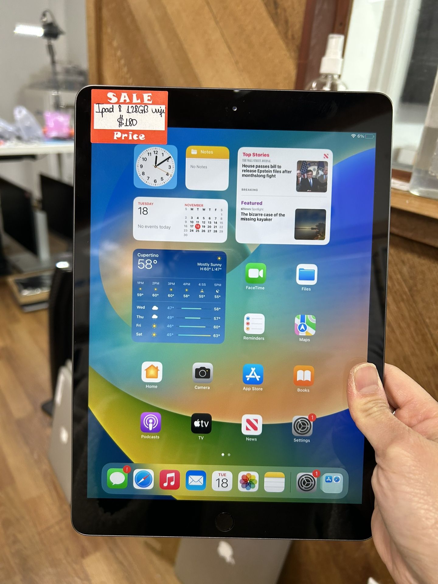 Ipad 8th gen 10.2 inch 128gb wifi