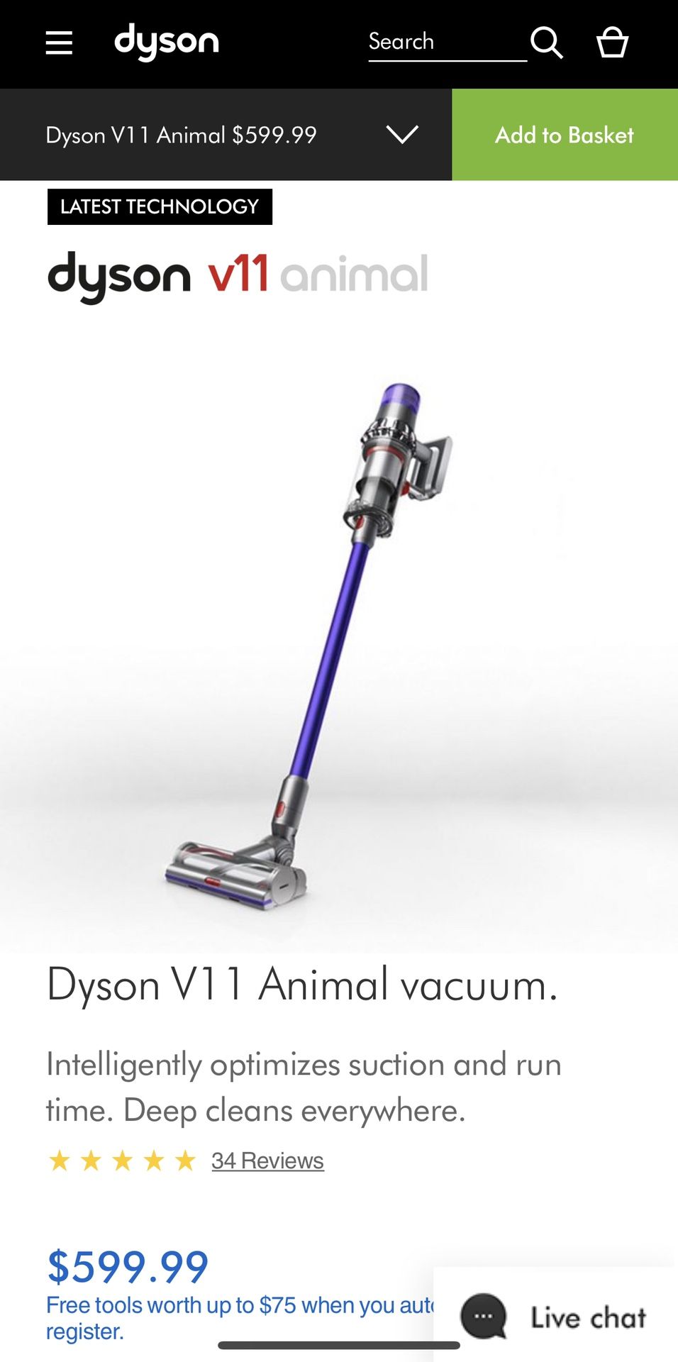 Brand New/Sealed Dyson V11 Animal Handheld Vacuum.