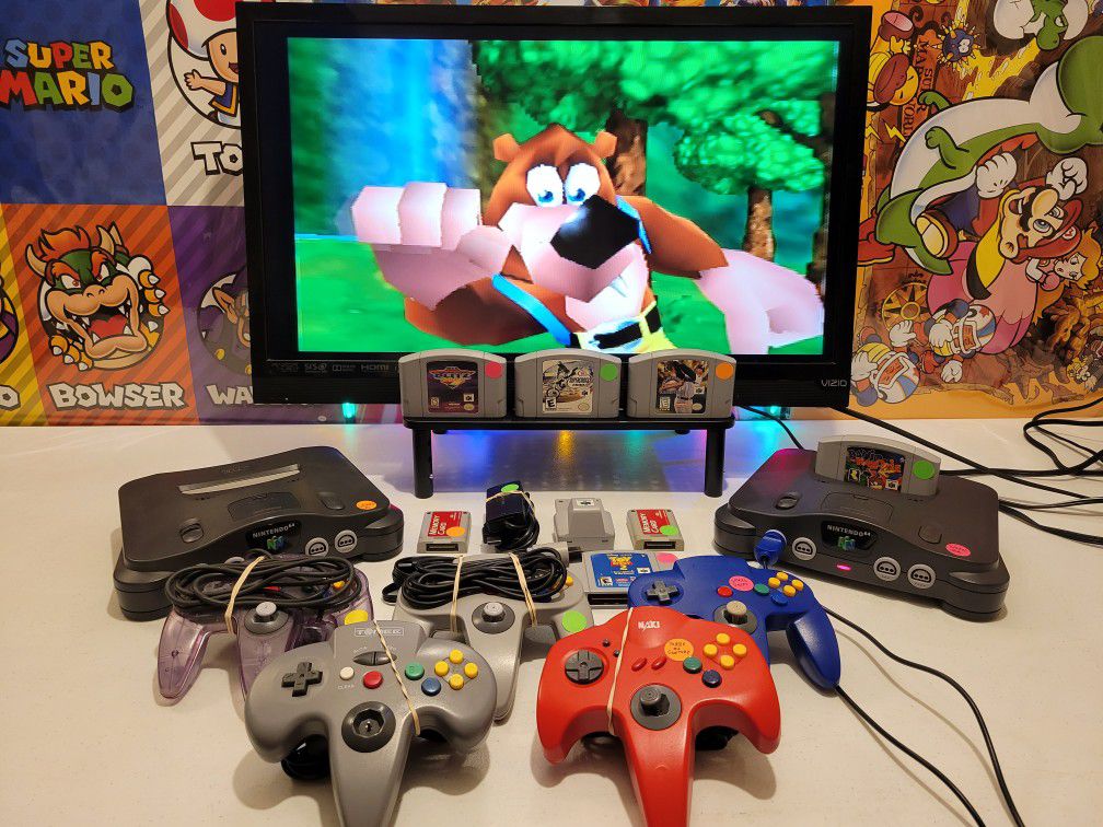 🔥 Retro Nintendo N64 System Video Games Controllers HDMI Banjo Kazooie Super Mario 🔥