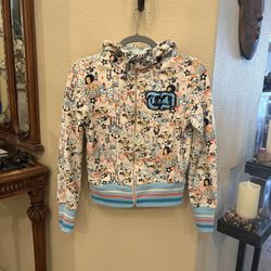 TOKIDOKI Moofia Graphic Zip-Up Hoodie Y2K Jacket Size Medium-Rare!