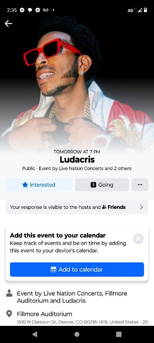 2 Ludacris Concert Tickets 