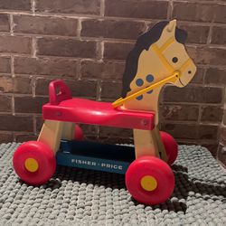 VINTAGE FISHER PRICE  RIDE ON PULL HORSE TOY 1976 Collectable