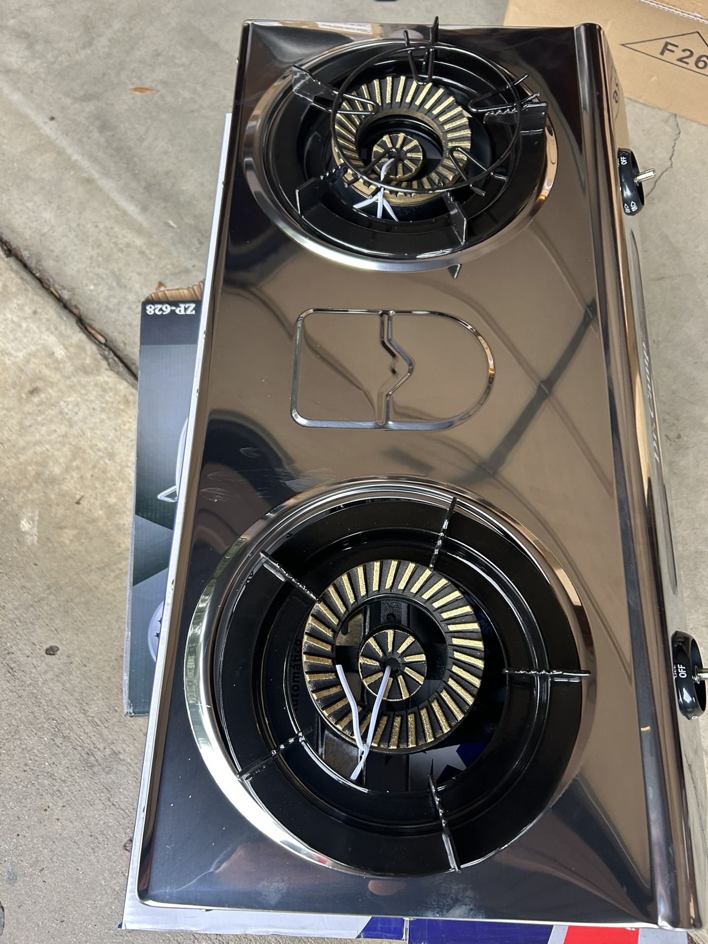 Estufa De 2 Quemadores Acero Inoxidable Mangera Y Válvula