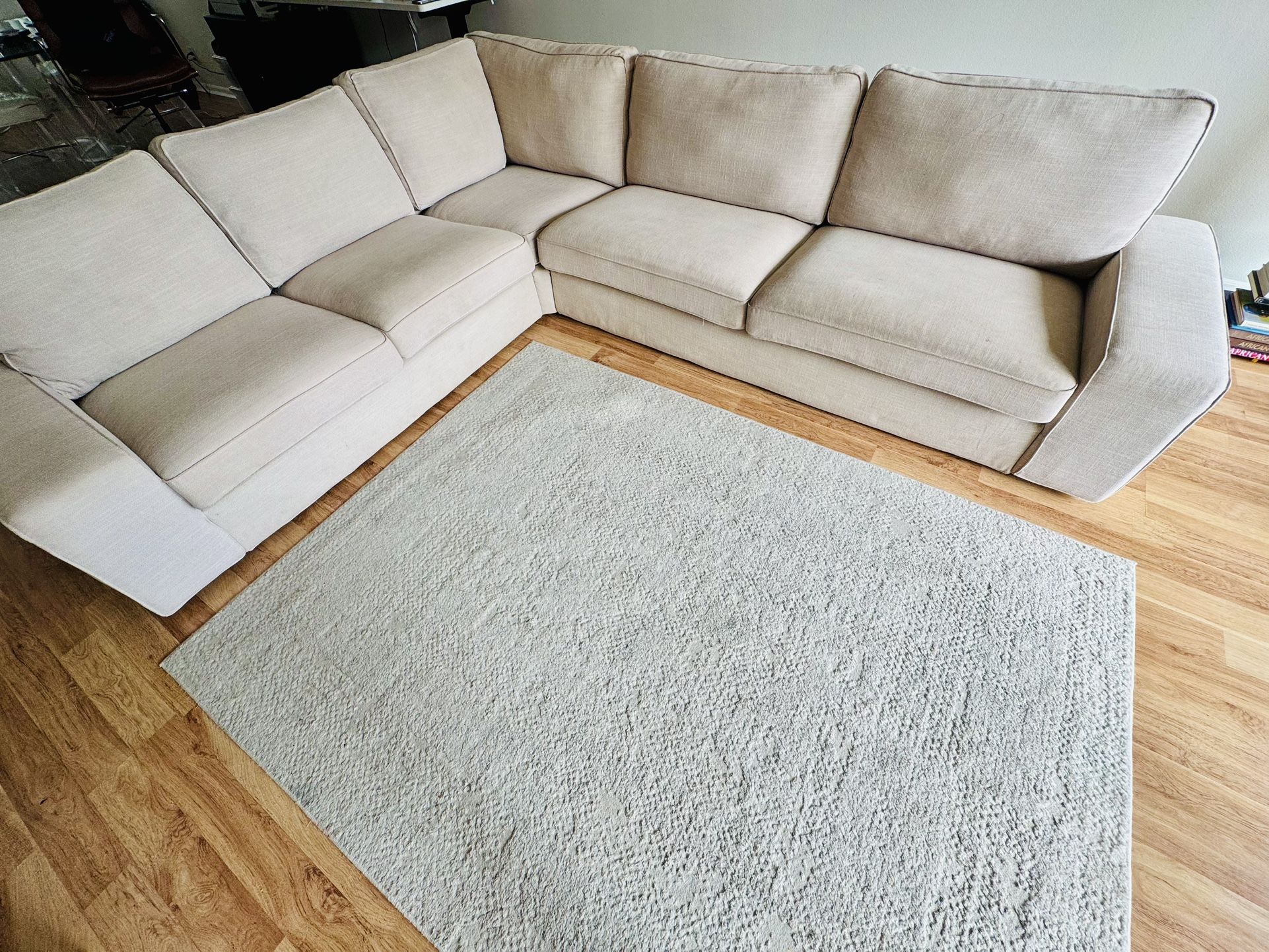 IKEA Kivik Sectional 5-seat Corner Light Beige.