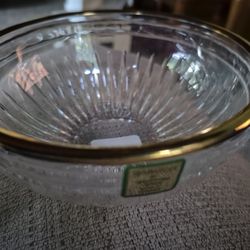 Marquis Waterford Crystal 5" Hanover Gold Rim Bowl