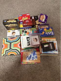 About 25 lightly used family board and card games