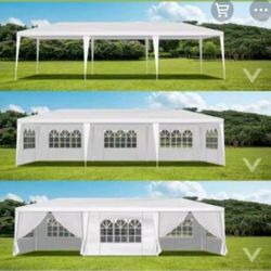 10x30 Party Tent Canopy Outdoor Gazebo Canopy Wedding Party Tent with 6 Sidewalls