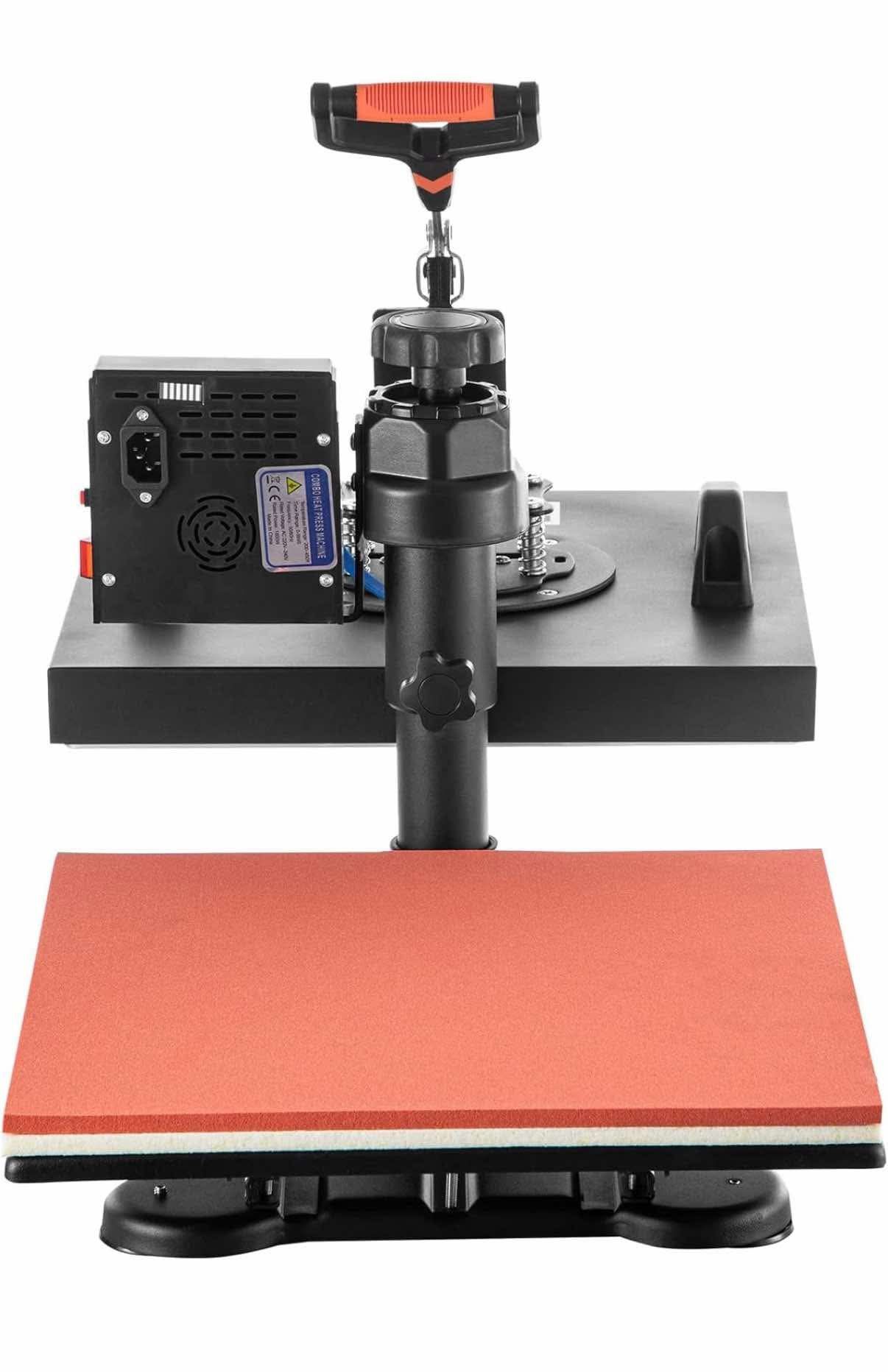 VEVOR Heat Press, 5 in 1 Heat Press Machine 15x15, 1050W Sublimation Transfer Printer with Teflon Coated, Fast&Even Heating, Digital Precise Temperatu