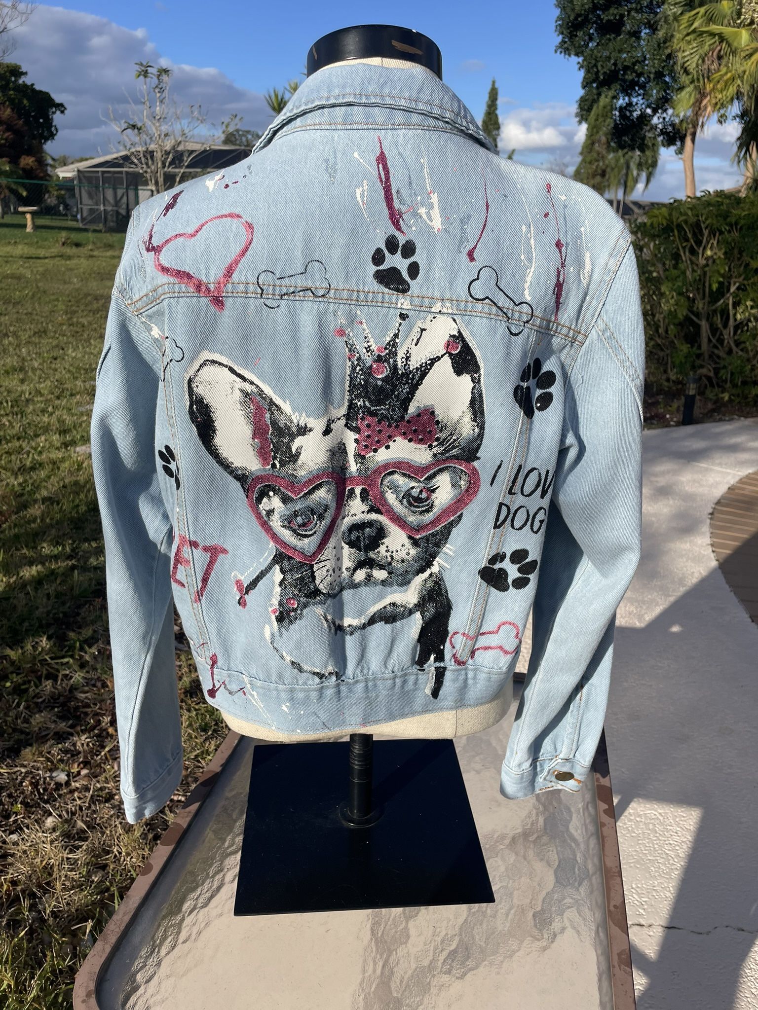 painted denim jacket