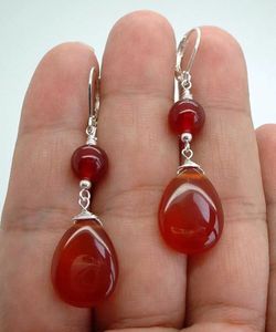 925 Sterling Silver, Handmade Red Carnelian Earrings