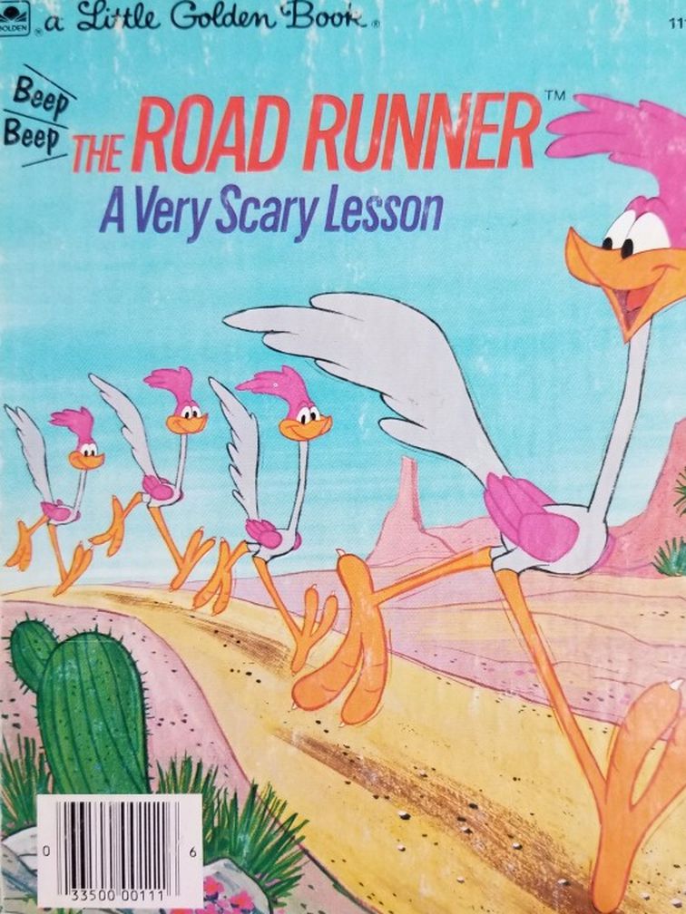 Little Golden Book #111-71 Beep Beep The Road Runner A Very Scary Lesson 1974 1st Edition