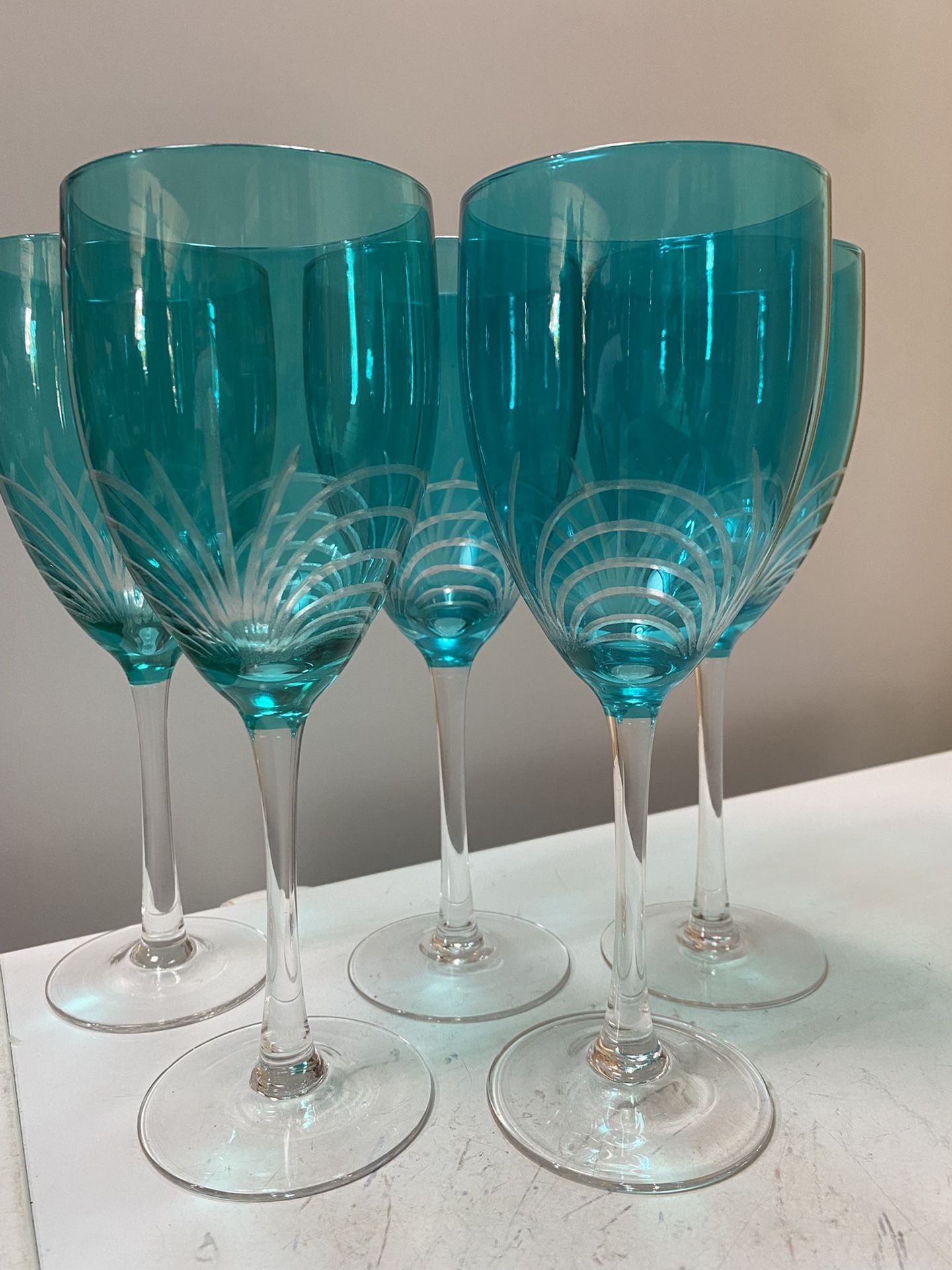 Purple Pier One crackle wine glasses set for Sale in San Lorenzo, CA -  OfferUp