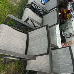 6 Swivel Patio Chairs- Great Condition- NO RIPS