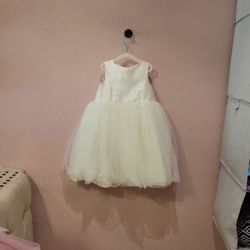 Flower Girl Off White Ivory Dress 
