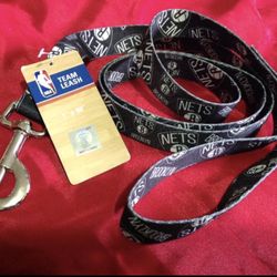 NBA Brooklyn Nets DOG LEASH LARGE 1" X 60" , New with Tag.