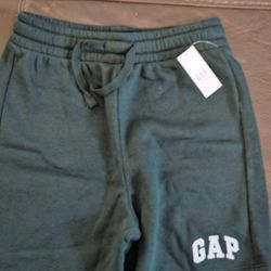 gap boys green olive fleece Slip On  shorts size L (10) NWT