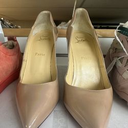 Christian Loubutin Nude Heels Size 38