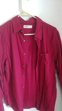 Hollister Red Button Up