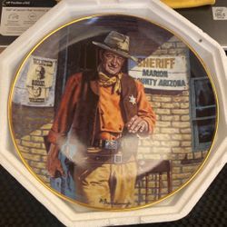 John Wayne American Legend Limited Edition, Fine Porcelain Franklin Mint Collectors Plate
