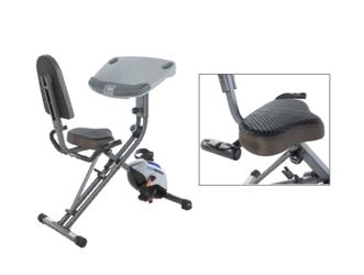 Workfit  Fully Adjustable Desk Folding Exercise Bike with Pulse