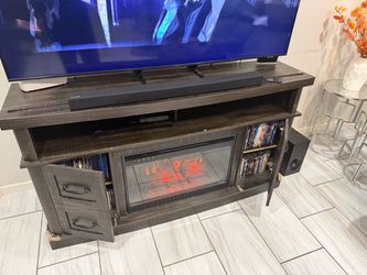 TV stand with Fireplace/ Mirror/ Wall Table