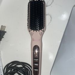 L'ange Hairbrush Straightener pink 