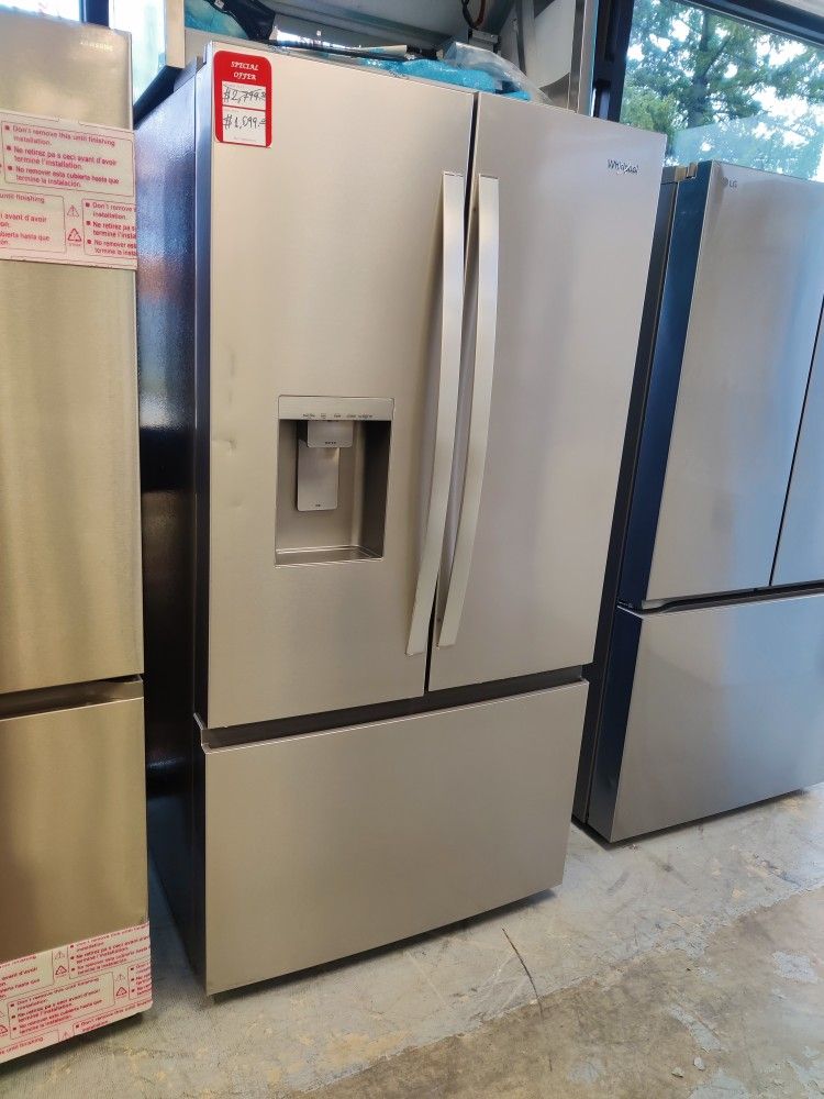 New Whirlpool
30 cu. ft. French Door Refrigerator in Fingerprint Resistant Stainless Finish with In-