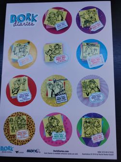 Dork Diaries stickers