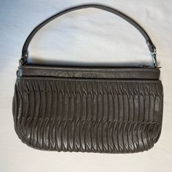 Gray Coach Clutch