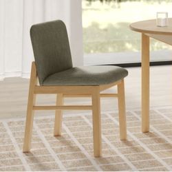 Article Mikkel Dining Chairs (x8)- BRAND NEW IN BOX -White Oak and Algonquin Green 